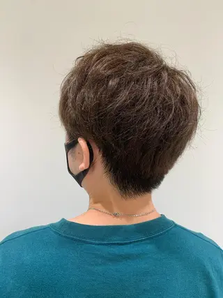 ショート カラー メンズ 【センターパート/ マッシュ】ryokaのヘアスタイル