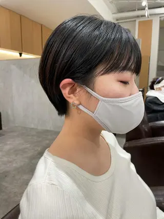 ショート パーマ/透明感カラー /ボブ/吉田一生のヘアスタイル