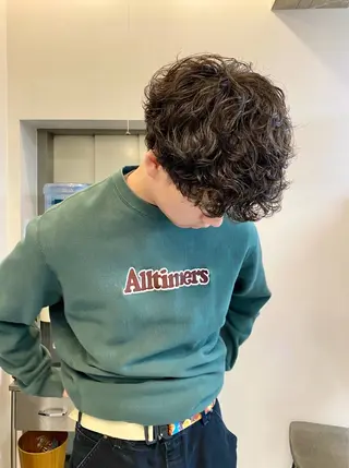 ショート パーマ メンズ ヒカル/ミディアム パーマ/ロングパーマのヘアスタイル