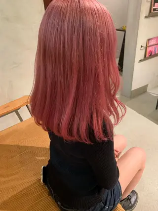 ミディアム カラー レイヤー/韓国ヘア 杉浦結梨のヘアスタイル