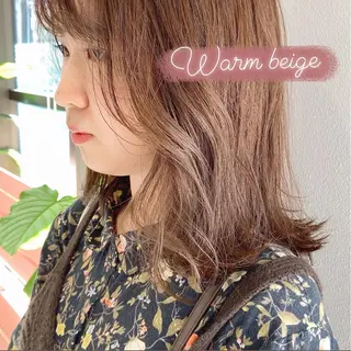 セミロング カラー ヘアアレンジ レイヤーカット指名 No.1💖マユカのヘアスタイル