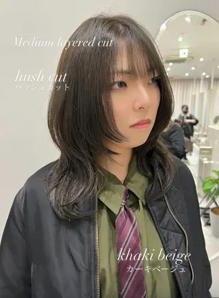 ミディアム 透明感カラー🍃 レイヤースタイル✨葵のヘアスタイル