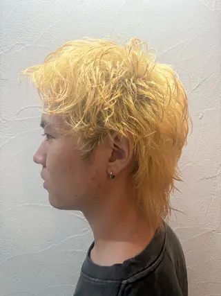 カラー メンズ ハイトーン特化 齋藤充呂/高崎のヘアスタイル