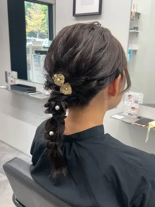 セミロング 鎌取/透明感カラー /ボブ/顔まわりのヘアスタイル