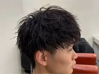 ショート メンズ フェザーパーマメンズ ツイスパ京都駅前のヘアスタイル