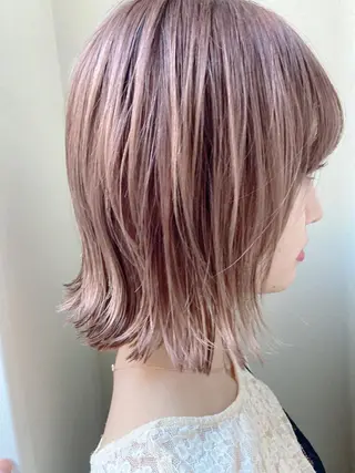 ショート カラー レイヤー/韓国/ボブ 縮毛矯正/畠中ケントのヘアスタイル
