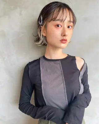 ミディアム カラー 山田 裕介のヘアスタイル