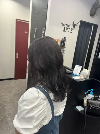 ロング カラー 友滝 真菜美のヘアスタイル