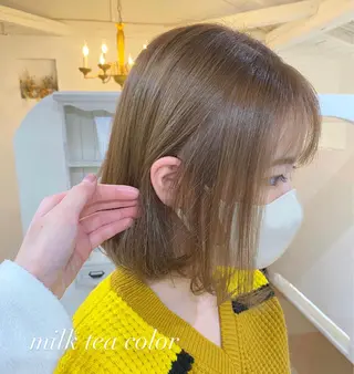 ミディアム カラー flen所属・𖤣𖥧𖥣𖥧田中 姫乃𖤣𖥧𖥣𖡡のヘアスタイル