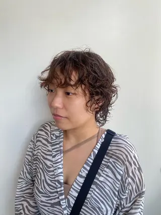 ミディアム パーマ 🌀ボブ／ミディアム パーマ🌀ayaのヘアスタイル