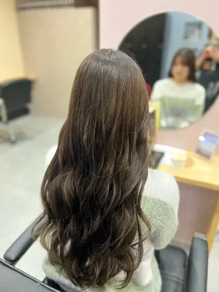 ロング カラー 🫧ケアブリーチ🫧 ✨艶カラーのヘアスタイル