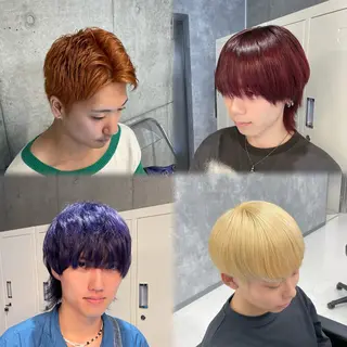 ショート カラー メンズ ʜᴀʀᴜᴋᴀ♱メンズ ウルフ/ブリーチのヘアスタイル