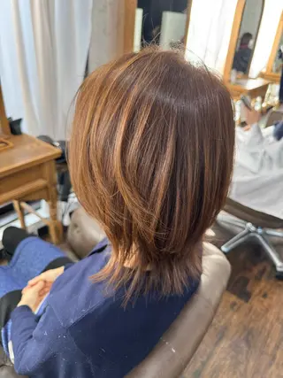 ミディアム カラー 松永 かずきのヘアスタイル