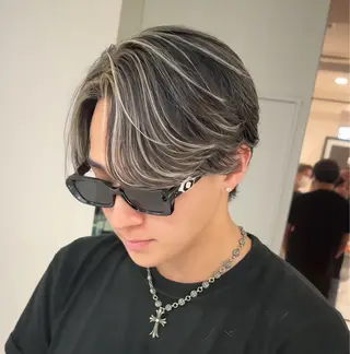 メンズ 白髪ぼかし/白髪 メッシュ/ゆうとのヘアスタイル