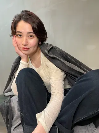 ショート カラー ショート/ボブ/ 心斎橋/宮脇美奈のヘアスタイル