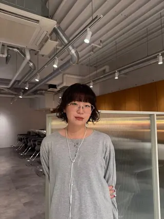 ショート パーマ 🐰パーマモデル募集 🐰大場杏里🐰のヘアスタイル