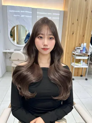 ロング カラー 🇰🇷韓国風くびれ ヘア🇰🇷中村優大のヘアスタイル