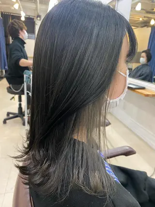 ロング カラー リルウヘアー 天王寺のヘアスタイル