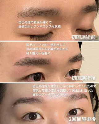 メンズ アイブロウ Felisa ゆうの眉毛・アイブロウイメージ