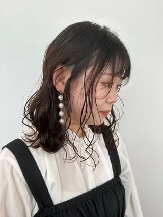 セミロング カラー SHOEI 【nero】のヘアスタイル