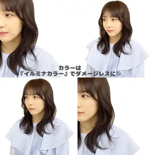 ミディアム カラー ボブヘアカット Rikapi❤️のヘアスタイル