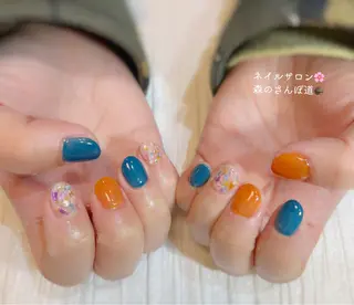 ネイル 森のさんぽ道所属・ショートネイル 森のさんぽ道のネイルデザイン