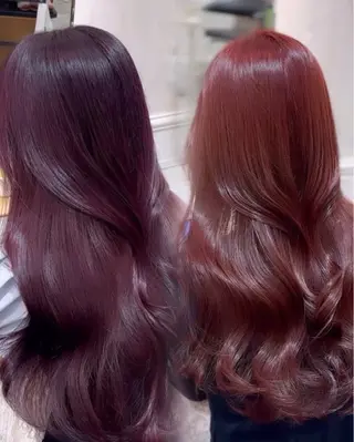 ロング カラー 髪質改善 HALO hair salon【ヘイロー】所属・暖色カラー🟥ショウ ✖️ウルフ&レイヤーのヘアスタイル