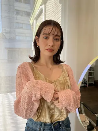 セミロング カラー レイヤーカット🎀 kanaのヘアスタイル