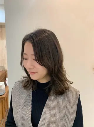 セミロング 竹村 恵功代のヘアスタイル