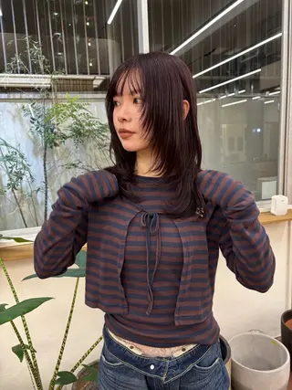 ミディアム カラー りお /カラーモデルのヘアスタイル