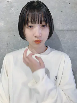 ショート カラー ボブパーマコテ巻き風 パーマNo1深江秀平のヘアスタイル