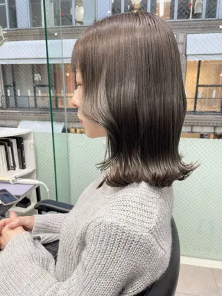 ミディアム カラー 髪質改善will hairdesignのヘアスタイル