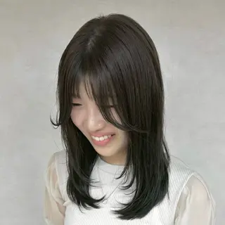 ロング カラー ボブ/レイヤー/透明 感カラー/dai🌿のヘアスタイル