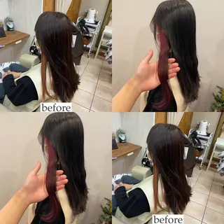 セミロング カラー 🥣ブリーチ・カラー 平城秀馬/原宿のヘアスタイル