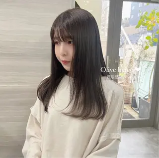 ロング カラー ナツミ/透明感カラー /酸性ストレートのヘアスタイル