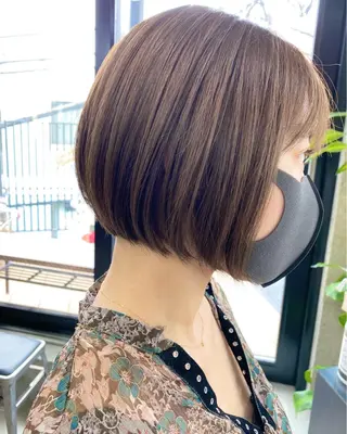 ショート カラー パーマ OVER→三軒茶屋 /縮毛矯正・髪質改善のヘアスタイル