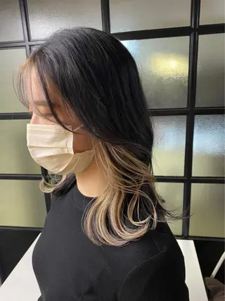 セミロング 【縮毛矯正髪質改善】 中山健太のヘアスタイル