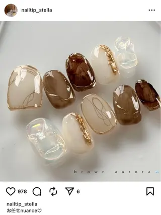 ネイル TRUNAIL&EYE 天神店所属・鍋嶋 亜祐のネイルデザイン