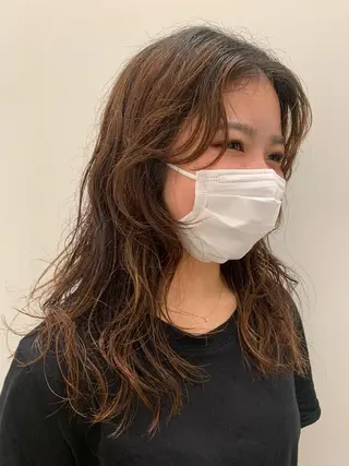 セミロング パーマ aoi /パーマ /まるみショートのヘアスタイル