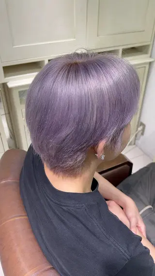 ショート カラー メンズ ハイトーンカラー 🤍🫧 長井 律のヘアスタイル