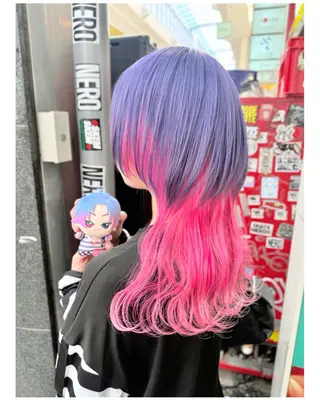 ミディアム カラー GARU-ガル-所属・TSUNO🦖 派手髪/オタク美容師のヘアスタイル