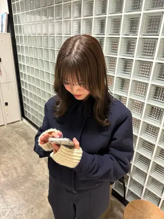 ミディアム カラー 🟡ひろの/ツヤ カラー/髪質改善🟡のヘアスタイル