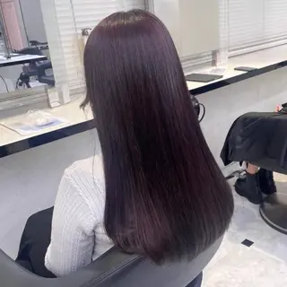 ロング カラー 韓国風艶髪🎀 暖色カラー🤍のヘアスタイル