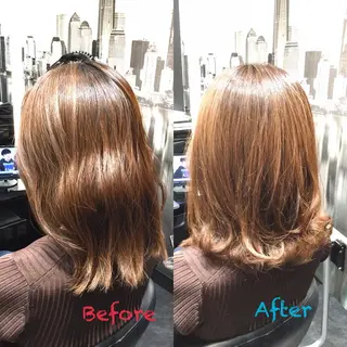 ミディアム カラー Annon プライベートサロンのヘアスタイル
