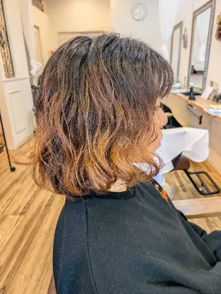 ミディアム パーマ 【泉中央】CLASS 中村のマツエク・マツパデザイン