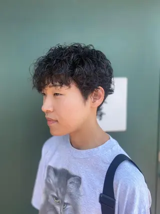 パーマ メンズ ☘️カワベ　ユキヒト /EDAME 店長のヘアスタイル