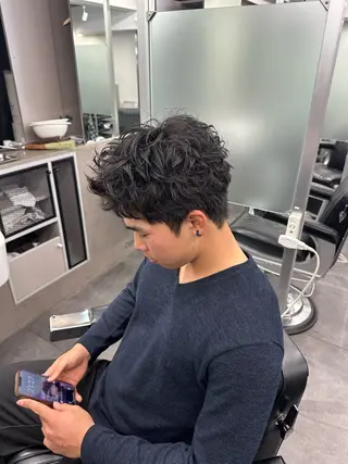 ショート パーマ メンズ 💈メンズ特化💈 barberコウヨウのヘアスタイル