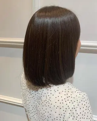 ミディアム カラー 髪質改善カラー&TR 縮毛矯正/弱酸性矯正のヘアスタイル