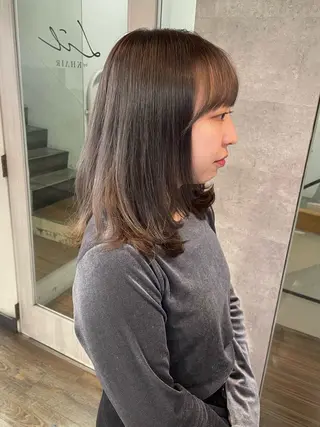 ミディアム カラー yukiho / 梅田美容室/レイヤーのヘアスタイル