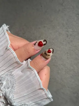 ネイル I-nailロング /ワンホン/キラキラのネイルデザイン